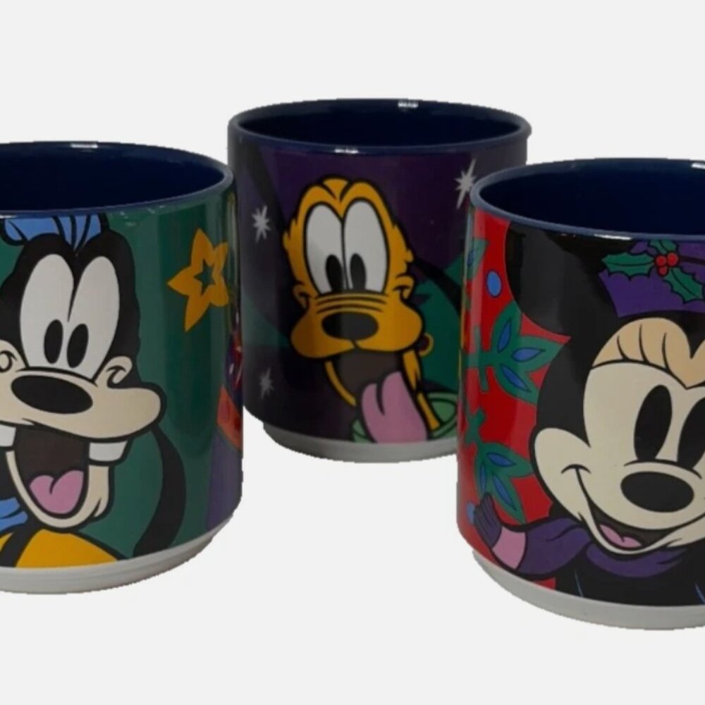 Disney Coffee Tea Mugs, Mickey Goofy Pluto Set